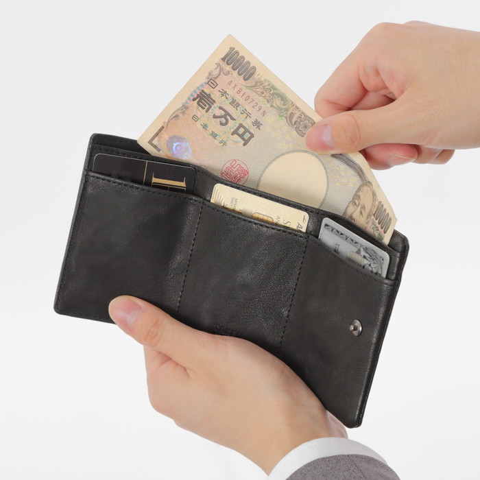 TAKEO KIKUCHI タケオキクチ オイスター 三つ折り財布 カード段5