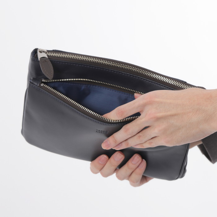 TAKEO KIKUCHI タケオキクチ セレーノ レザークラッチバッグ ミニ