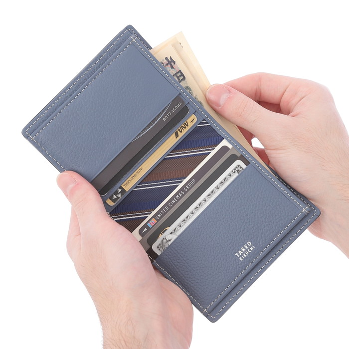 TAKEO KIKUCHI タケオキクチ クォーター 二つ折り財布 純札 カード段8