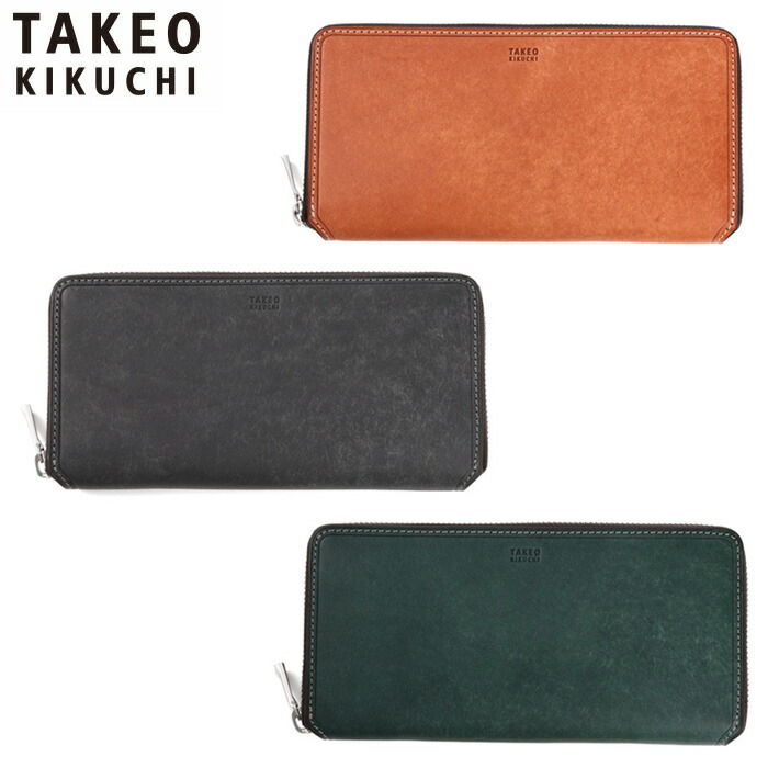 TAKEO KIKUCHI タケオキクチ マルゴ 長財布 ラウンドファスナー カード