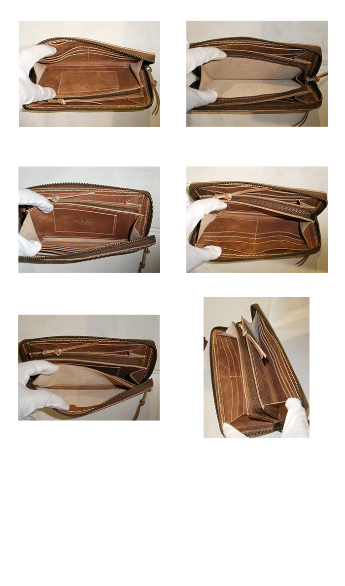 AinSoph アインソフ ラウンドファスナー長財布 オールレザー DA993-HP