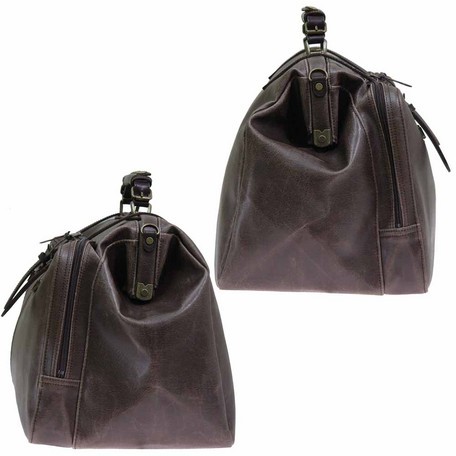 レトロ アウトポケットダレスボストン本革付属 トラベルバッグ 1484-01