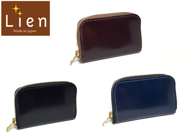 Lien リアン Lien リアン Lien リアン Lien リアン コードバン＆ジーンズラウンドミニウォレット 財布 日本製 LIWC712 9083958 yone29 Lien リアン コードバン＆ジーンズラウンドミニウォレット 財布 日本製