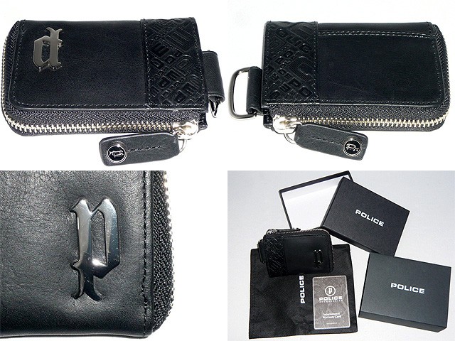 POLICE ポリス イタリアンヌメシリーズ ウンドファスナー式小銭入れ ケース) POLICE（ポリス） メンズ イタリアンヌメシリーズ ラウンドファスナー