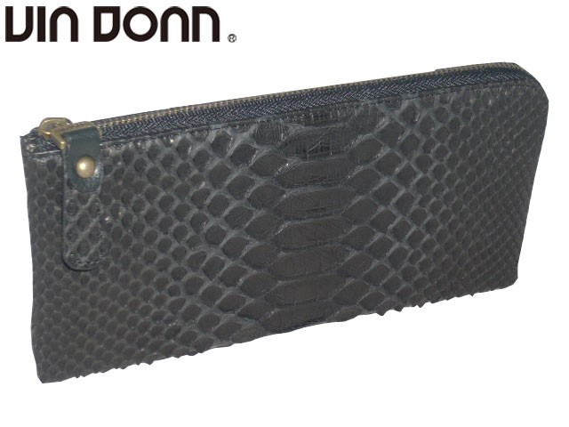 Viadoan ヴィアドアン ヘビ革 牛革 オイルマット Ｌ字ファスナー長財布 661 via45 VIADOAN（ヴィアドアン） ヘビ革 牛革 オイルマット L字ファスナー長