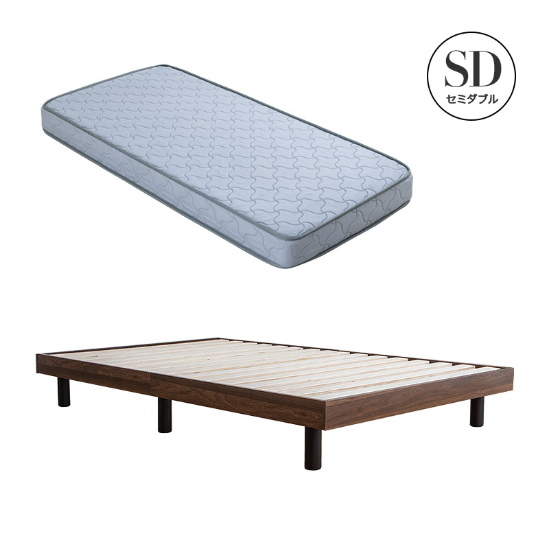 MINT すのこベッド マットレスセット セミダブルベッド ベッドフレーム