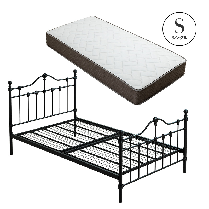 MINT ベッド マットレス付き ポケットコイル マットレスセット 姫系