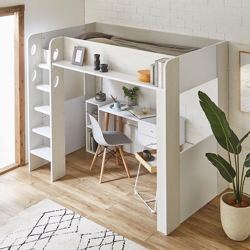 MINT ロフトベッド シングル ハイタイプ ロフト ベッド ベッド下収納