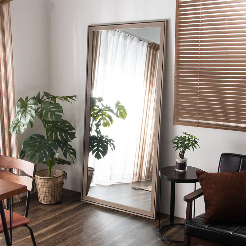 大きな鏡　超大きなミラー　ナチュラル　ジャンボミラー　鏡　ミラー　全身鏡　全身 全身鏡 姿見 鏡 スタンドミラー ジャンボミラー ジャンボ 大きめ 特大