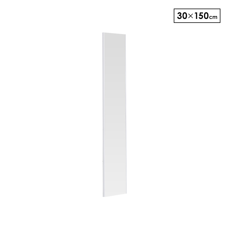 割れない 全身ミラー 姿見 フィルムミラー ホワイト 40×145　壁掛＆立掛 MINT 鏡 割れない 割れないミラー 割れない鏡 フィルムミラー フィルム