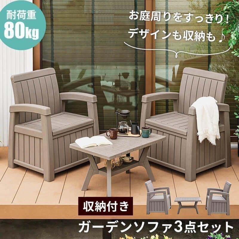 ベンチ 屋外 収納 ガーデンソファ ガーデンベンチ 収納付 ソファ下収納 ボックスベンチ 収納ベンチ イス 椅子 ベランダ テラス 庭 おしゃれ  物置き 物置(B) :maia2psf:MINT ヤフー店 - 通販 - Yahoo!ショッピング