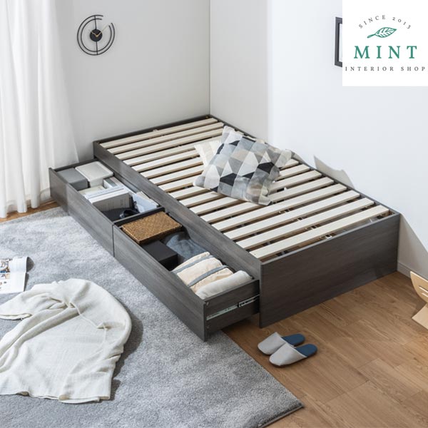 MINT ヘッドレスベッド シングル 大容量 収納ベッド ヘッドレス MINT ヘッドレスベッド シングル 大容量 収納ベッド ヘッドレス