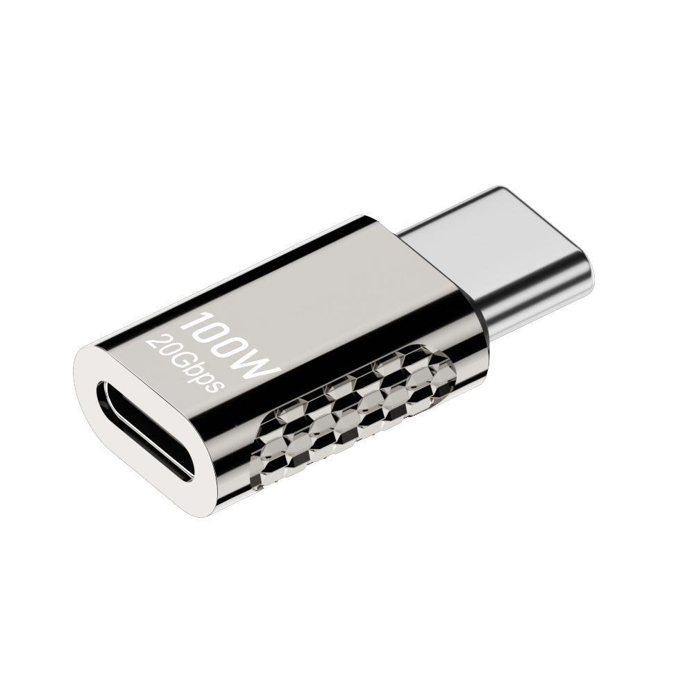 サイドデザイン USB TypeC to TypeC アダプタ 100W USB3.2 20Gbps 映像出力 タイプC コネクタ 高速データ転送