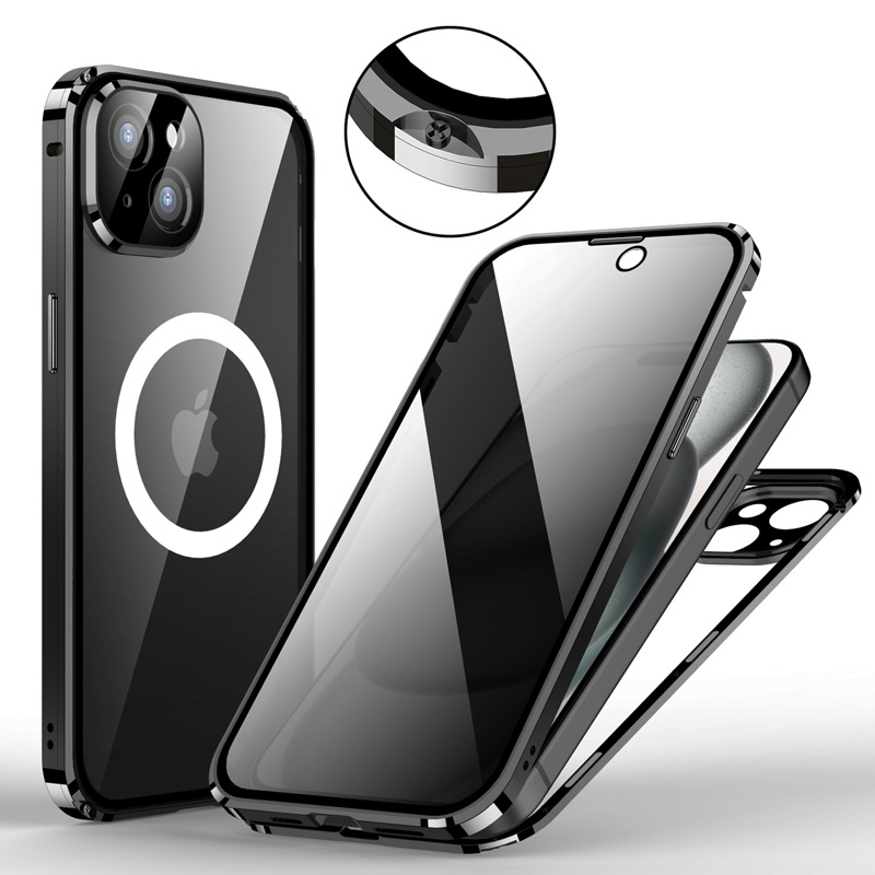 画面覗き見防止 両面ガラス マグネットねじ止め式 Magsafe対応