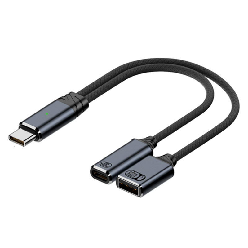 2in1 分岐ケーブル Type-C USB-A USB2.0 OTG対応 データ転送 480Mbps