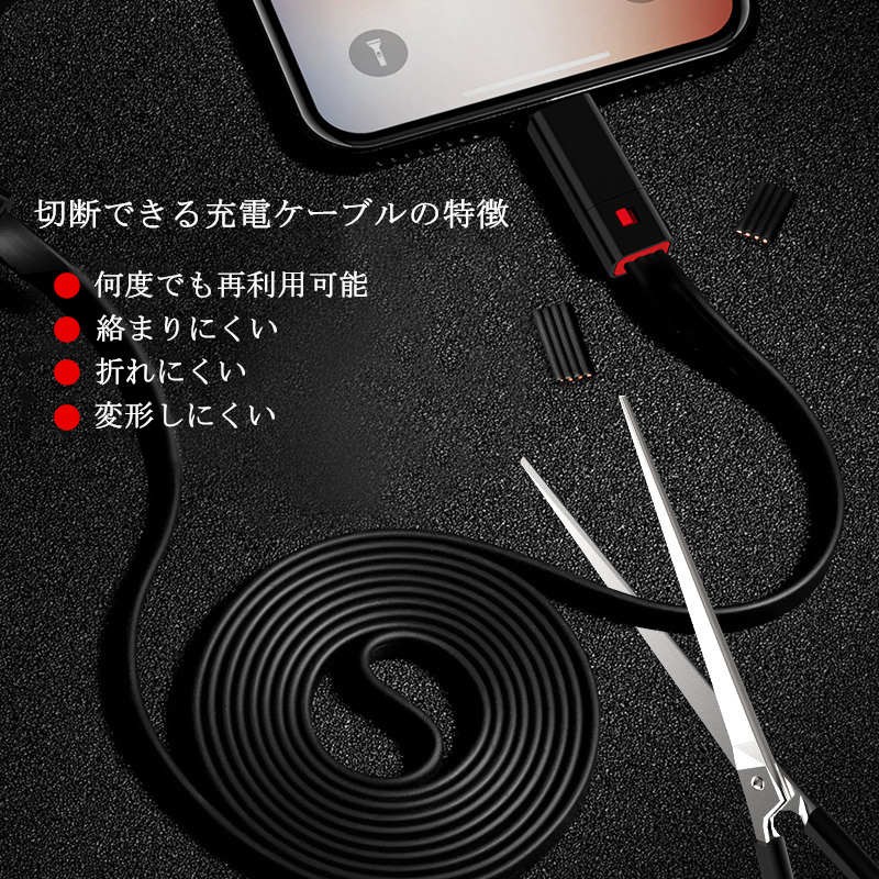 iPhone8 本体 充電ケーブルなし 充電ケーブル 切断可能 再利用 データ転送対応 iPhoneX XS Max