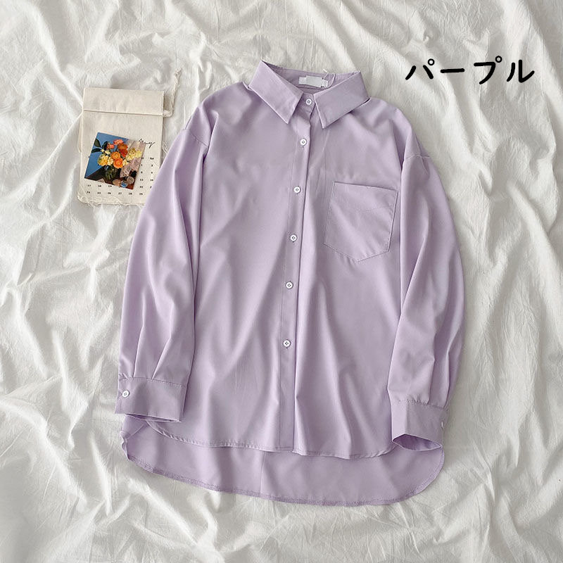 ヒロコビス トップス シャツ ブラウス 長袖 胸ポケット ブラウン サイズ9 麻 - メルカリ