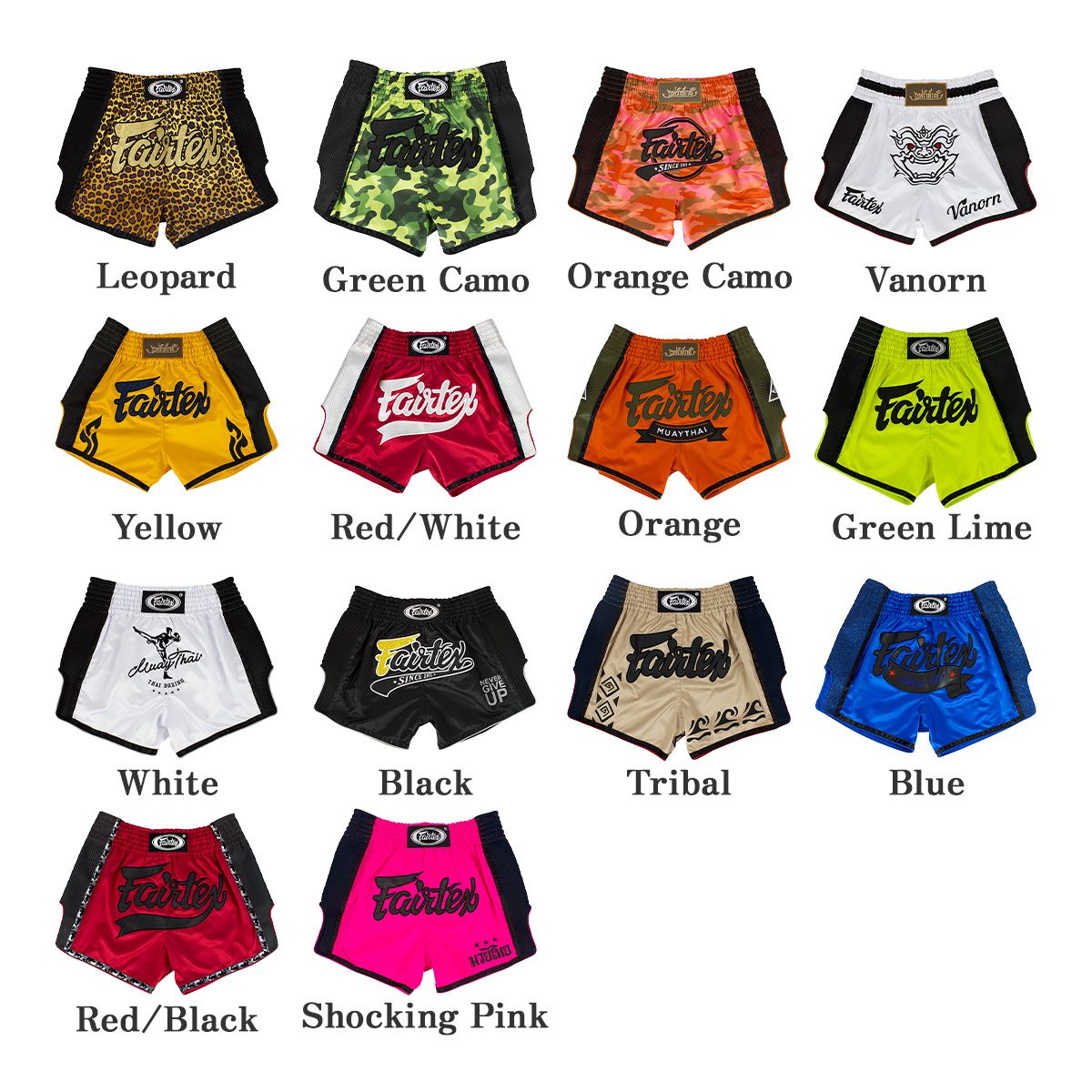 フェアテックス Fairtex キックパンツ BS1701〜BS1714 サテン
