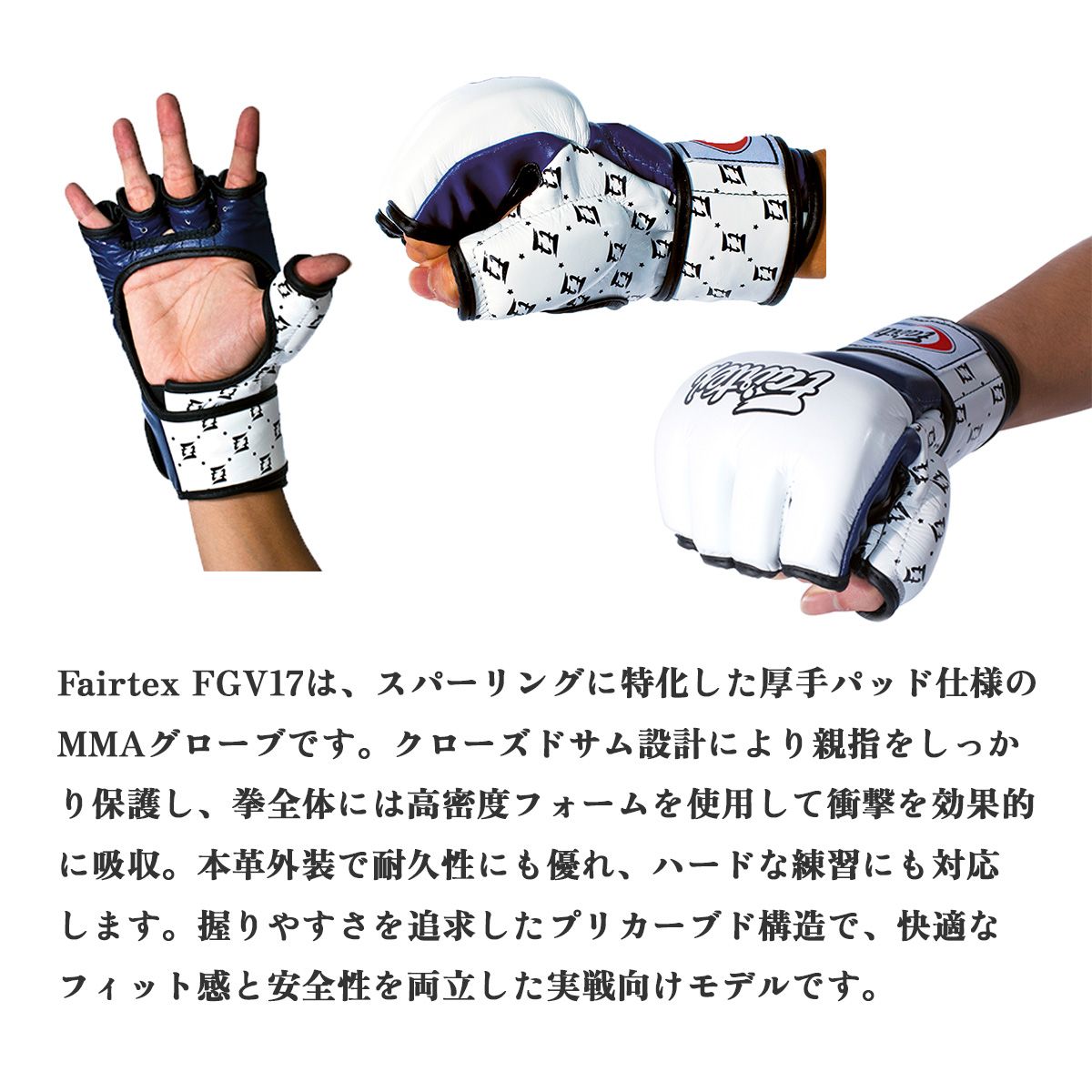 フェアテックス Fairtex 本革 オープンフィンガー スーパー