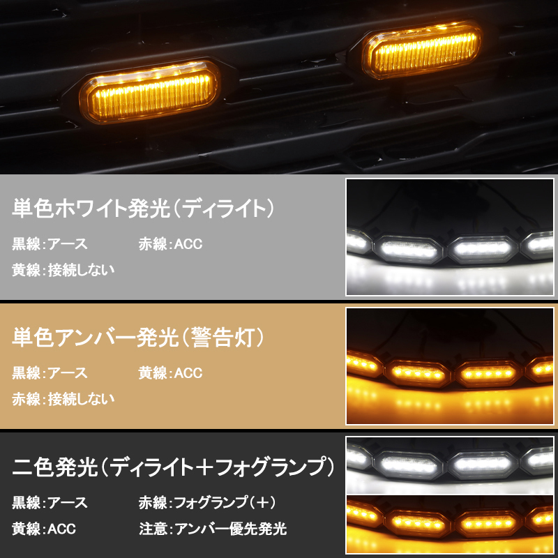 ▽新型RAV4 50系 グリル用LEDランプ グリルマーカーランプ デイライト 