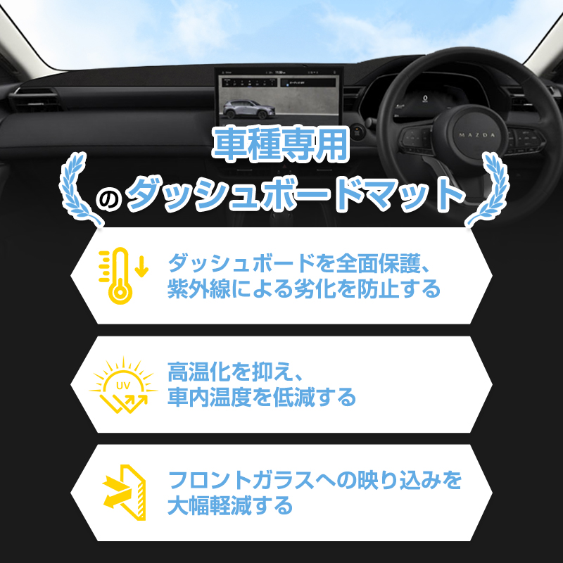 ▽マツダ CX-5 KM系 Lグレード専用 ダッシュボードマット ダッシュ