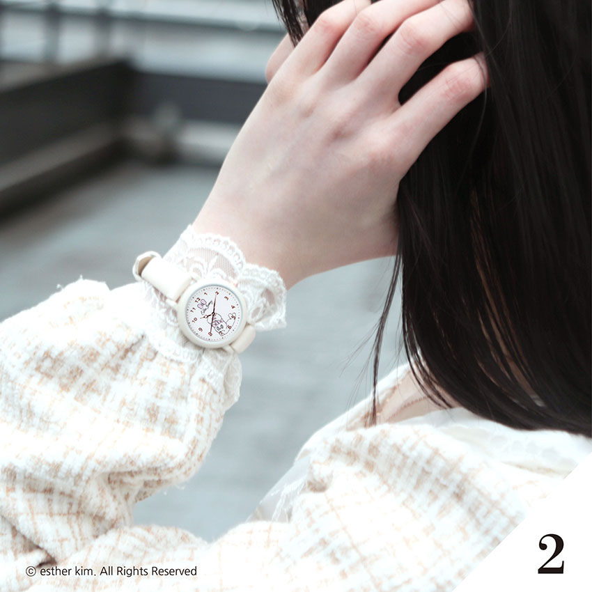 腕時計 レディース キッズ 革ベルト エスターバニー グッズ 1年保証 リボンバニー クリームバニー ラベンダーバニー フィールドワーク かわいい 軽い ウサギ | field work | 07