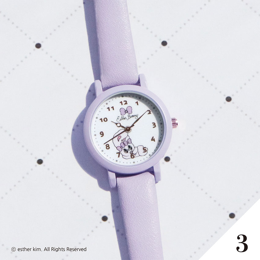 腕時計 レディース キッズ 革ベルト エスターバニー グッズ 1年保証 リボンバニー クリームバニー ラベンダーバニー フィールドワーク かわいい 軽い ウサギ | field work | 03