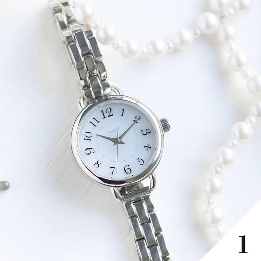 腕時計 レディース ソーラー ワトー メタルベルト シンプル ソーラーウォッチ 見やすい おしゃれ 可愛い 仕事用 通勤 通学 小さめ トレンド フィールドワーク | field work | 01