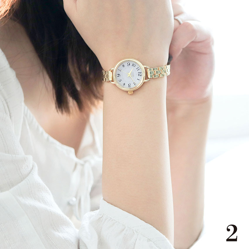 腕時計 レディース ソーラー ワトー メタルベルト シンプル ソーラーウォッチ 見やすい おしゃれ 可愛い 仕事用 通勤 通学 小さめ トレンド フィールドワーク | field work | 08