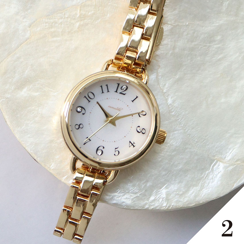 腕時計 レディース ソーラー ワトー メタルベルト シンプル ソーラーウォッチ 見やすい おしゃれ 可愛い 仕事用 通勤 通学 小さめ トレンド フィールドワーク | field work | 02