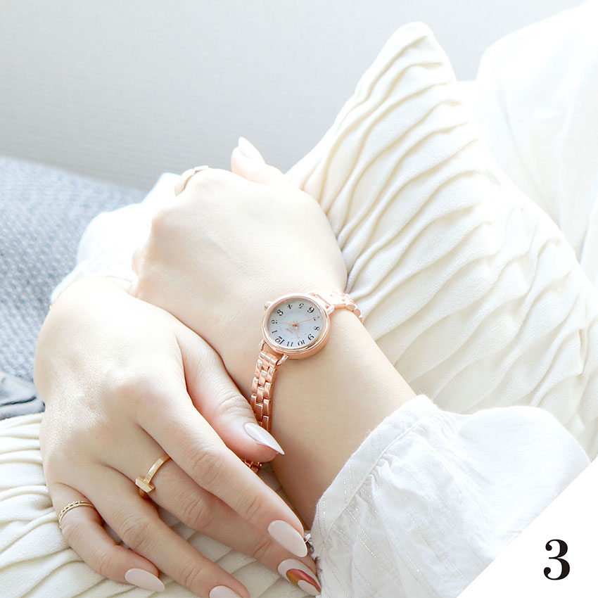 腕時計 レディース ソーラー ワトー メタルベルト シンプル ソーラーウォッチ 見やすい おしゃれ 可愛い 仕事用 通勤 通学 小さめ トレンド フィールドワーク | field work | 09