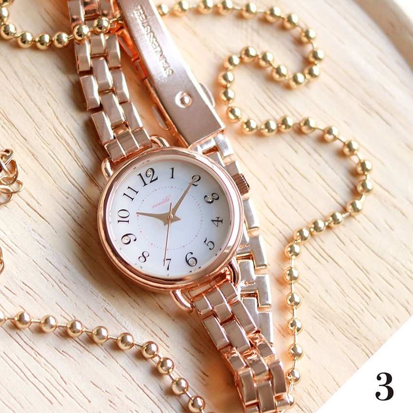 腕時計 レディース ソーラー ワトー メタルベルト シンプル ソーラーウォッチ 見やすい おしゃれ 可愛い 仕事用 通勤 通学 小さめ トレンド フィールドワーク | field work | 03