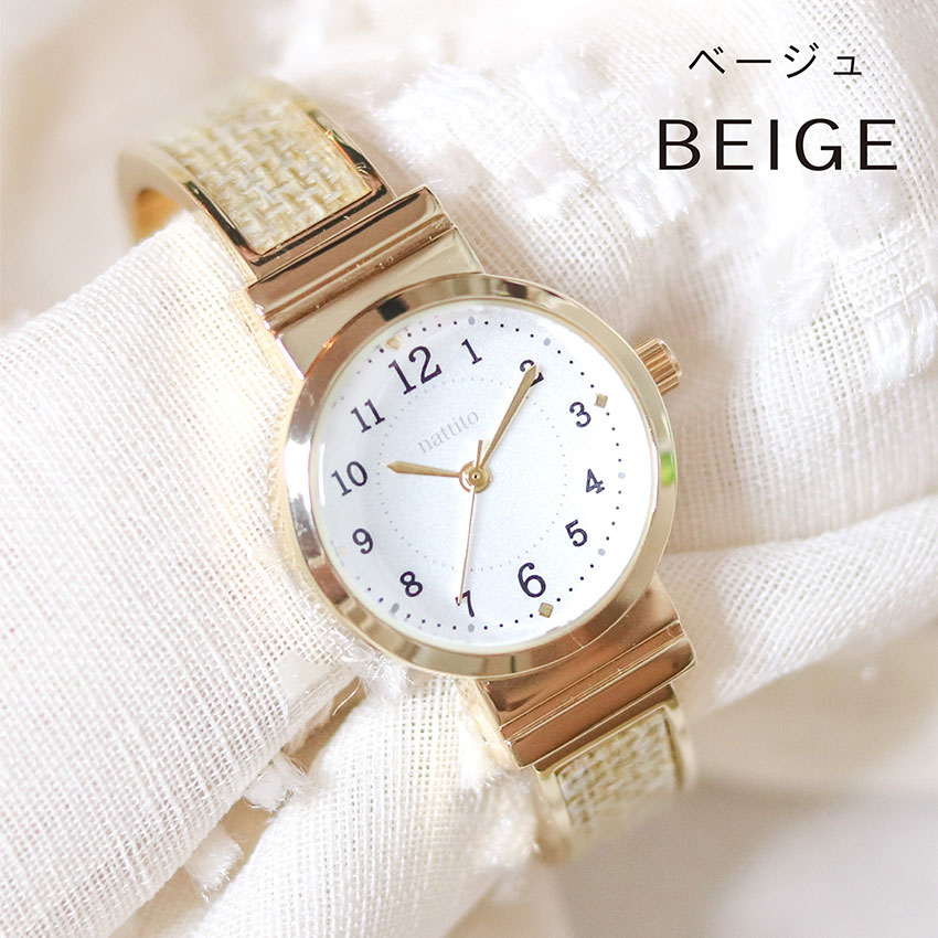 腕時計 レディース メタル バングル カミラ 金属ベルト 高見え 麻風 高級感  アクセ 雑貨  フィールドワーク 一年保証 日本製ムーブメント | field work | 01