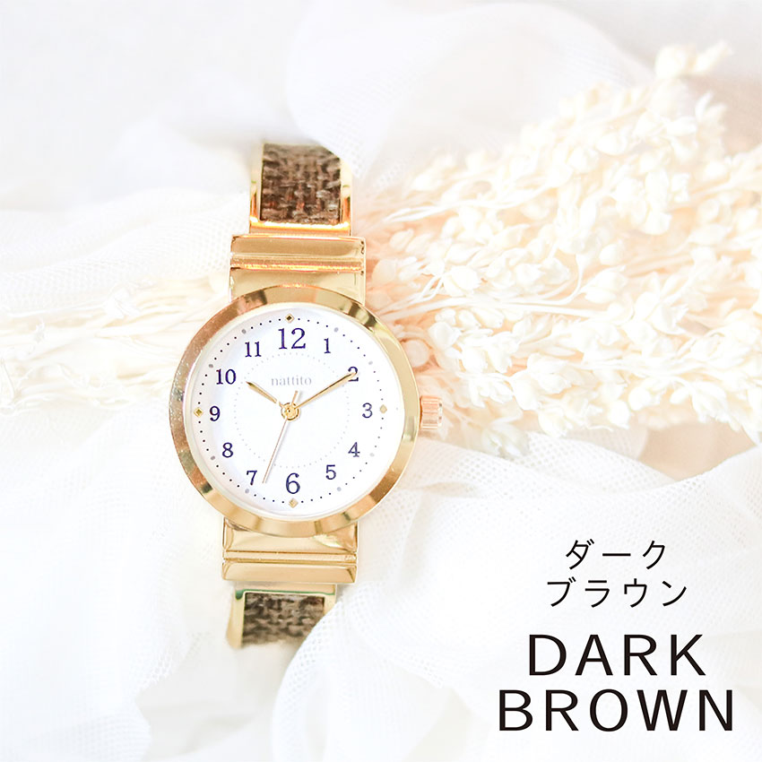 腕時計 レディース メタル バングル カミラ 金属ベルト 高見え 麻風 高級感  アクセ 雑貨  フィールドワーク 一年保証 日本製ムーブメント | field work | 03