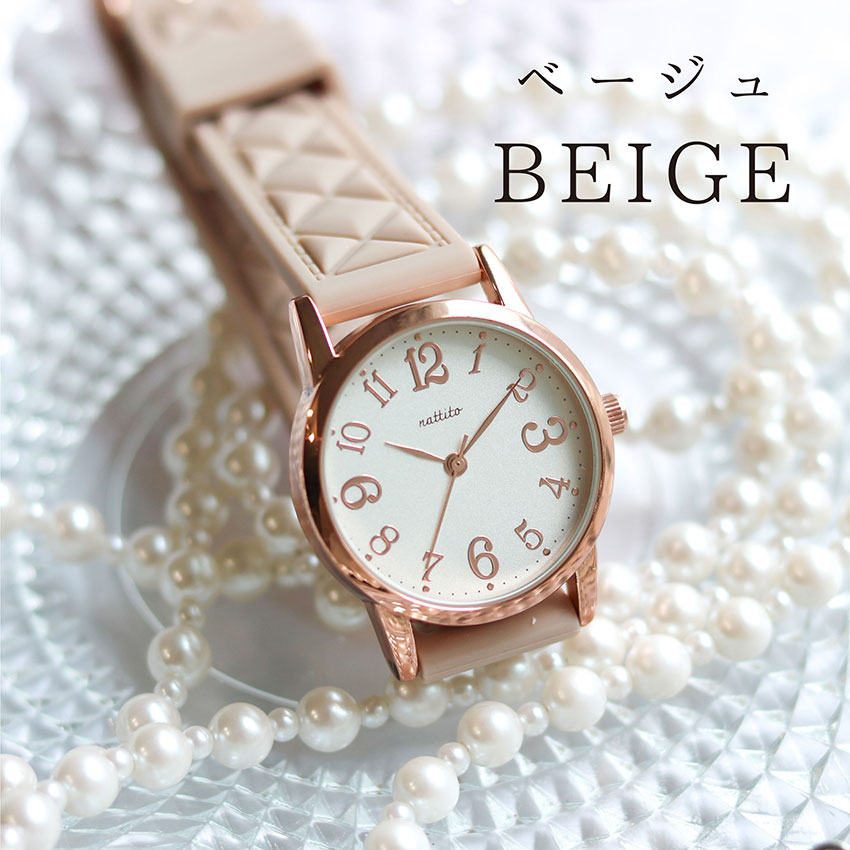 腕時計 レディース シリコンベルト ロキ キルティング風　くすみカラー  見やすい ビジネス  通学 トレンド プレゼント 可愛い プチプラ フィールドワーク | field work | 02