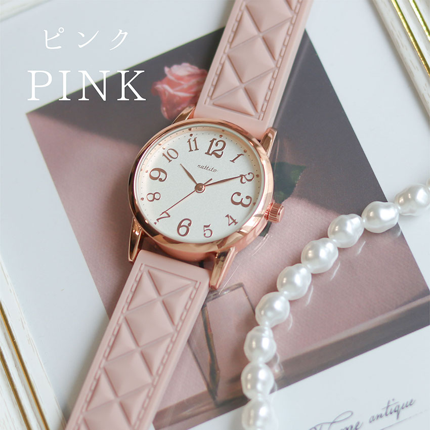 腕時計 レディース シリコンベルト ロキ キルティング風　くすみカラー  見やすい ビジネス  通学 トレンド プレゼント 可愛い プチプラ フィールドワーク | field work | 03