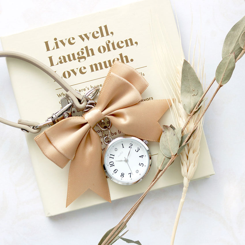 キーチェーン 時計 リブピ ストラップキーチェーン リボン かわいい 見やすい 通勤 仕事用 送料無料 小さめ 高見え  可愛い プチプラ フィールドワーク | field work | 02