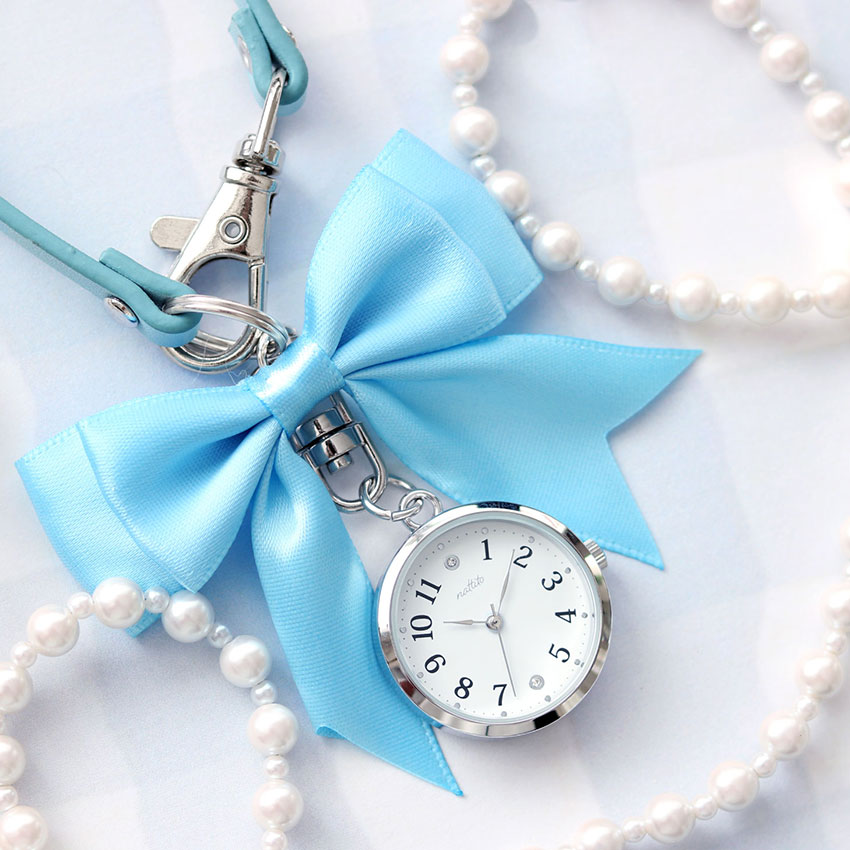 キーチェーン 時計 リブピ ストラップキーチェーン リボン かわいい 見やすい 通勤 仕事用 送料無料 小さめ 高見え  可愛い プチプラ フィールドワーク | field work | 03