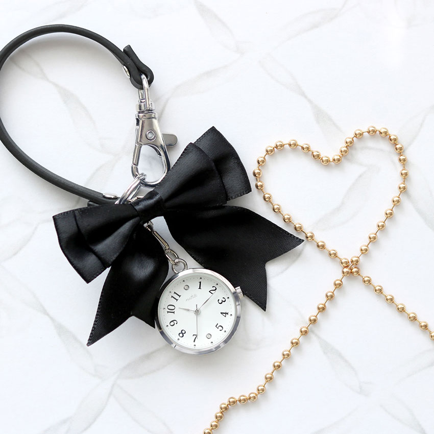 キーチェーン 時計 リブピ ストラップキーチェーン リボン かわいい 見やすい 通勤 仕事用 送料無料 小さめ 高見え  可愛い プチプラ フィールドワーク | field work | 05