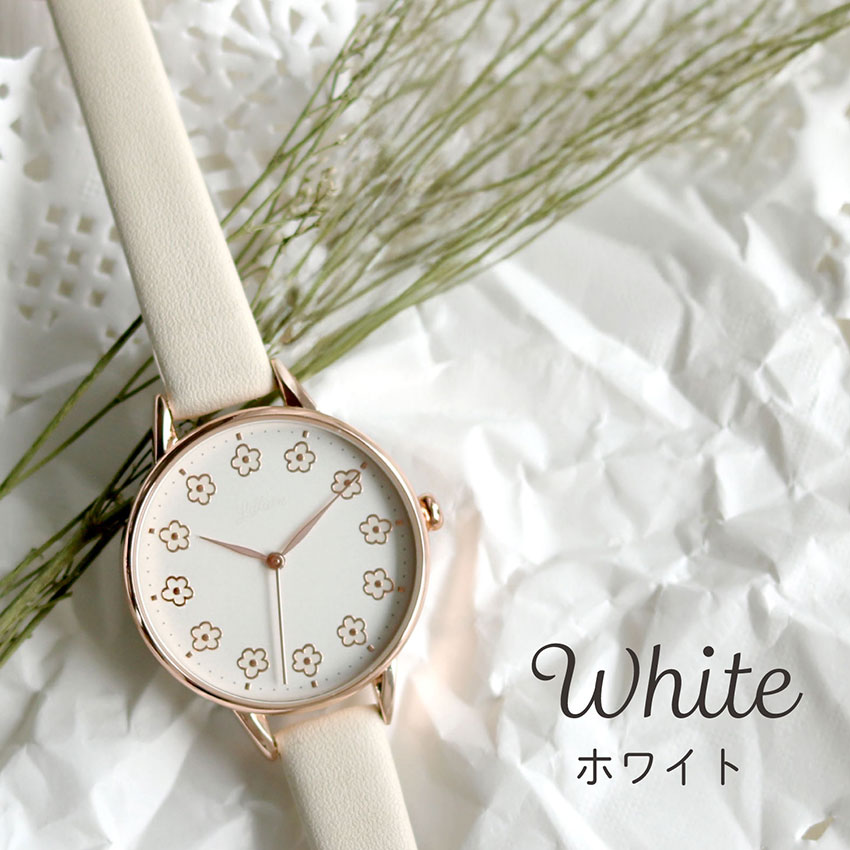 腕時計 レディース 革ベルト メアリー かわいい 花柄 上品 高見え 刻印 通勤 通学 仕事用 ビジネス くすみカラー ニュアンスカラー プチプラ フィールドワーク | field work | 01