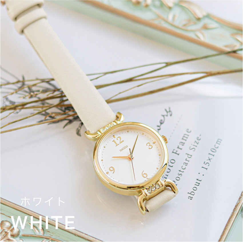 腕時計 レディース 革ベルト ジュエリア ストーン 高みえ 仕事用 通勤 通学 ビジネス 送料無料 小さめ ニュアンスカラー 可愛い 20代 30代 フィールドワーク | field work | 01