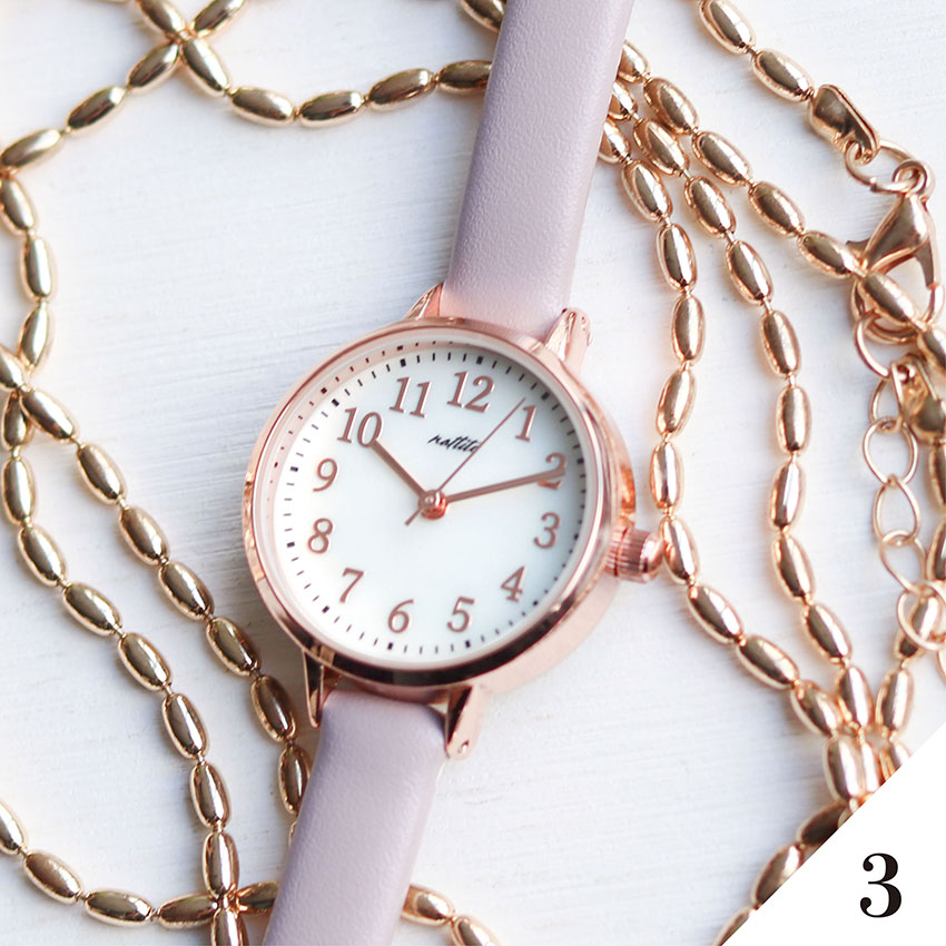 腕時計 レディース 革ベルト アーマ シンプル シェル風 パール風文字盤 かわいい 見やすい 通勤 通学 送料無料 高見え ニュアンスカラー フィールドワーク | field work | 03