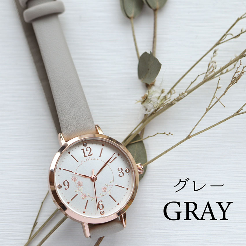 腕時計 レディース 革ベルト ロサム かわいい 花柄 フラワー 上品 高見え 通勤 通学 仕事用 ビジネス ニュアンスカラー ストーン 20代 30代 フィールドワーク | field work | 04