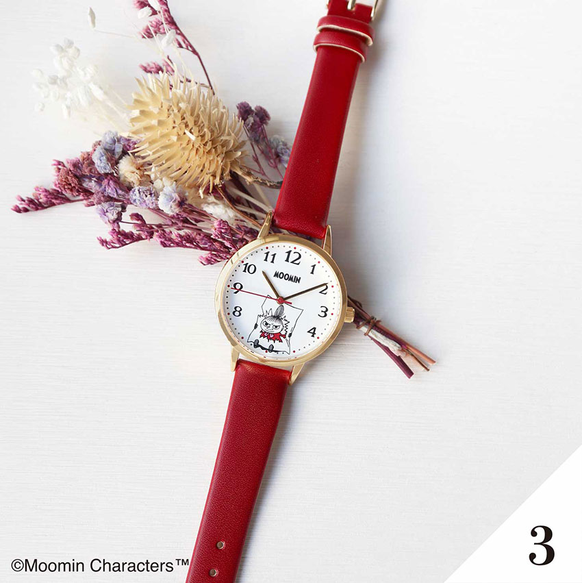 腕時計 レディース  ムーミン リトルミイフェア かわいい ウッド ガラスプリント トレンド プチプラ プレゼント 母の日 通勤 通学 フィールドワーク | field work | 03