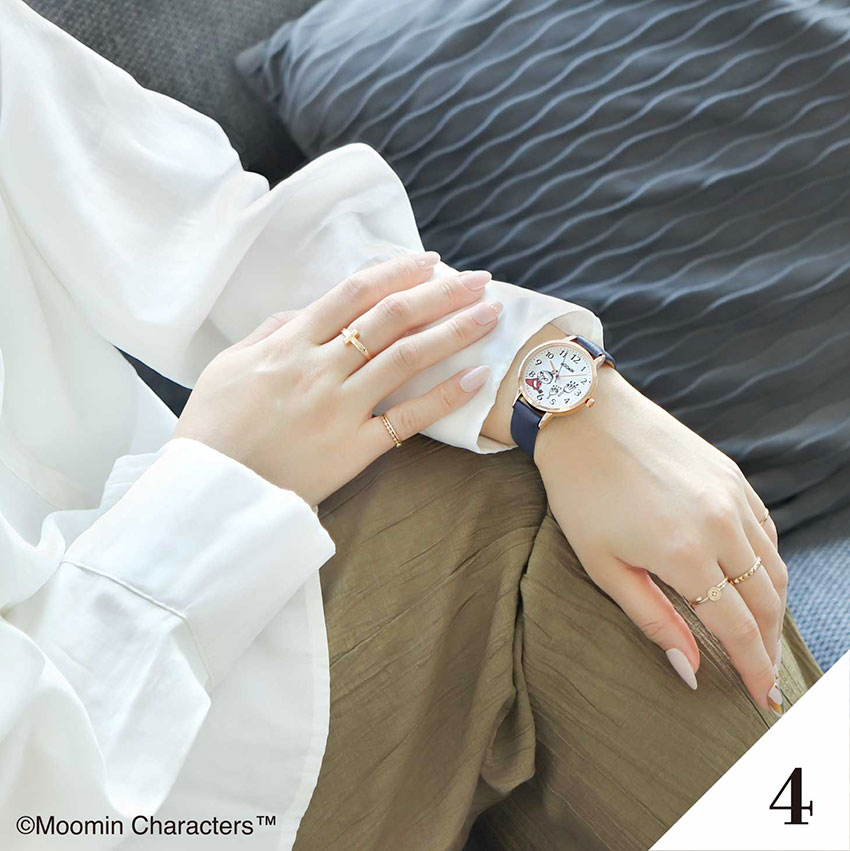 腕時計 レディース  ムーミン リトルミイフェア かわいい ウッド ガラスプリント トレンド プチプラ プレゼント 母の日 通勤 通学 フィールドワーク | field work | 15