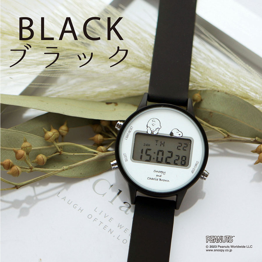 腕時計 レディース デジタル ピーナッツ スヌーピー ウッドストック PEANUTS シリコン 日本製ムーブ フィールドワーク メーカー保証1年付 30代 40代 お手頃｜fieldwork｜04