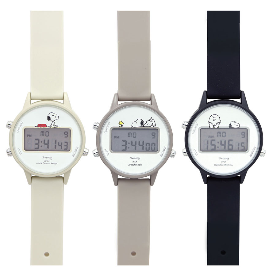 腕時計 レディース デジタル ピーナッツ スヌーピー ウッドストック PEANUTS シリコン 日本製ムーブ フィールドワーク メーカー保証1年付 30代 40代 お手頃｜fieldwork｜12