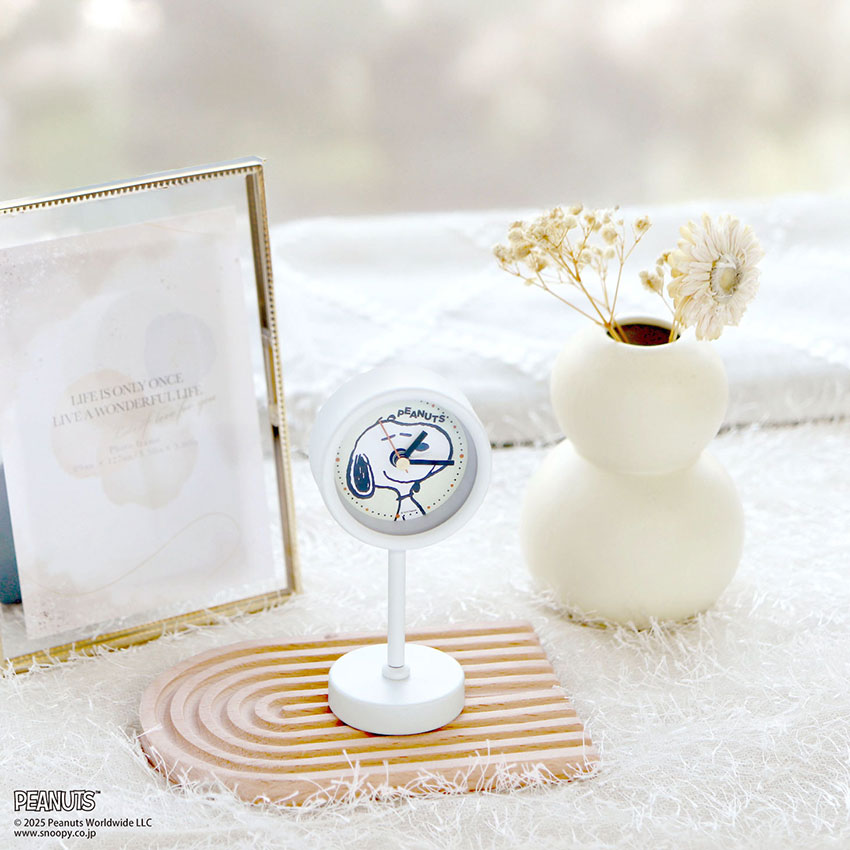 置き時計 スタンドクロック 時計 目覚まし時計 スタンドクロック スヌーピー オラフ キッズ ユニセ PEANUTS SNOOPY フィールドワーク プチプラ  一年保証 | field work | 01