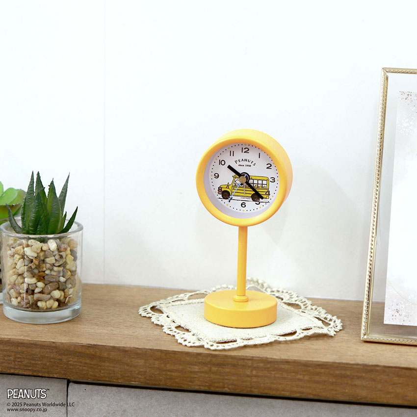 置き時計 スタンドクロック 時計 目覚まし時計 スタンドクロック スヌーピー オラフ キッズ ユニセ PEANUTS SNOOPY フィールドワーク プチプラ  一年保証 | field work | 02