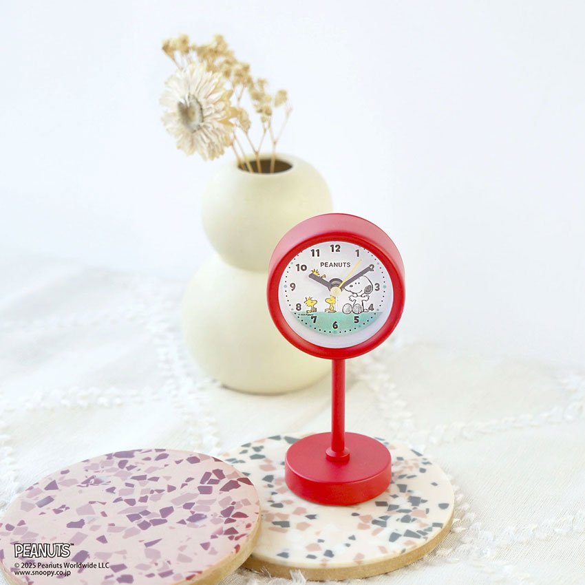 置き時計 スタンドクロック 時計 目覚まし時計 スタンドクロック スヌーピー オラフ キッズ ユニセ PEANUTS SNOOPY フィールドワーク プチプラ  一年保証 | field work | 04
